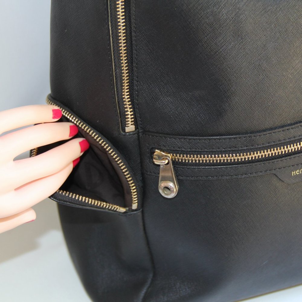 Henri Bendel Saffiano Leather Large Backpack - Picture 11 of 12